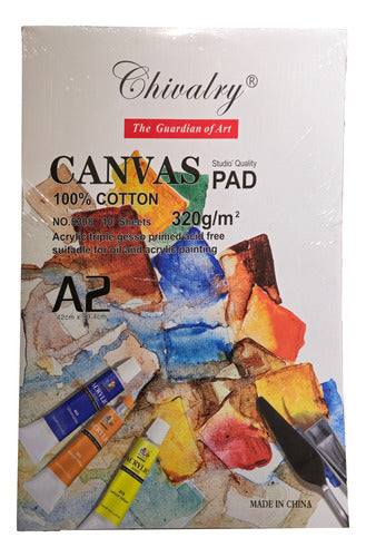 Block Para Dibujo Papel Con Textura Canvas A2 320gr 10 Hojas - Baúl de Ayün