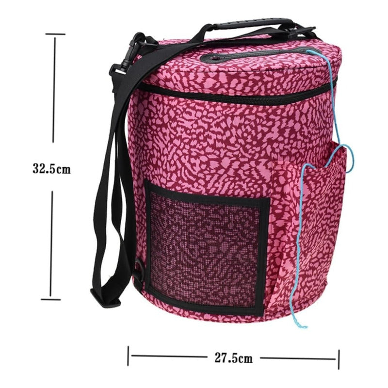 Bolso Organizador Porta Tejido Lanas Accesorios Animal Print - Baúl de Ayün