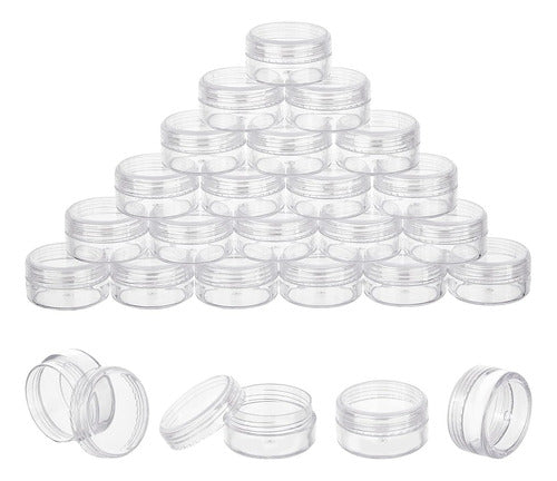 Set De 24 Frascos De 5 Gramos Para Brillos Cosmeticos Perlas