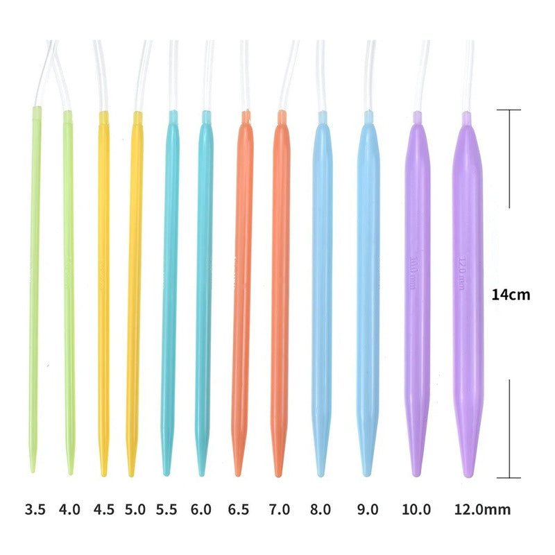 Set De 12 Palillos Circulares De Plastico 80 Cm Largo Total - Baúl de Ayün