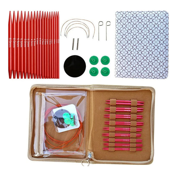 Set De Palillos Circulares Intercambiables Y Estuche