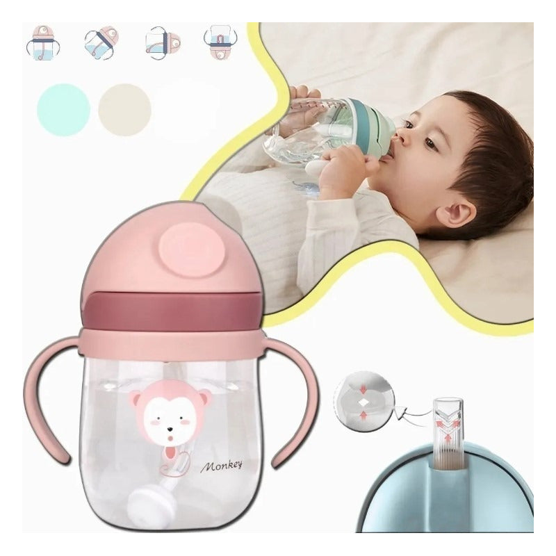 Vaso Entrenador Para Bebes 250ml Antiderrame - Baúl de Ayün