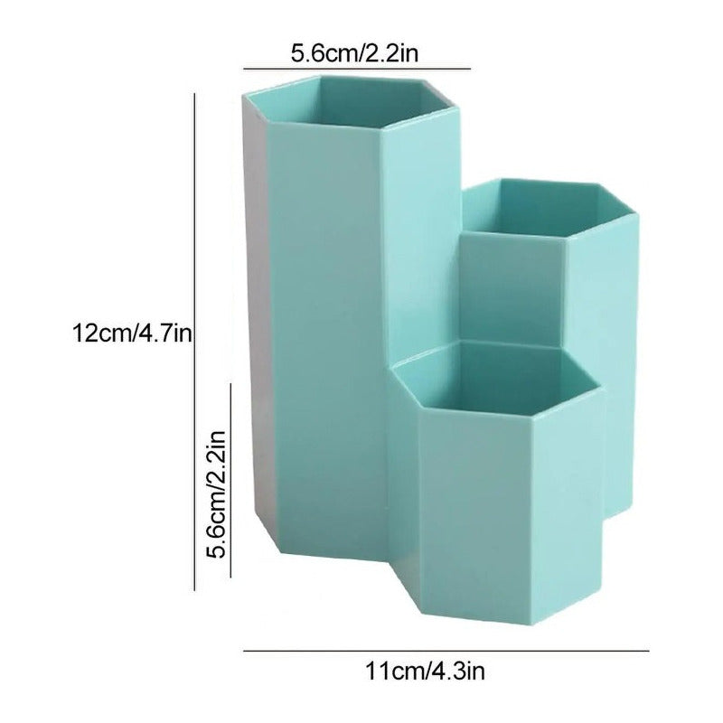 Porta Lápiz Organizador Lapices Escritorio Diseño Hexagonal - Baúl de Ayün