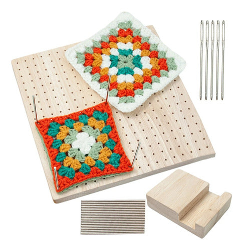 Tabla Bloqueadora De Tejidos Grande 33x33cm - Para Grannys - Baúl de Ayün