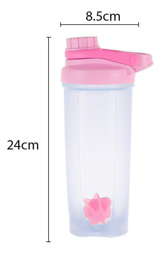 Shaker Botella 700ml Para Proteina Deporte + Bola Agitadora