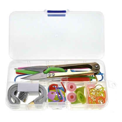 Set De Accesorios Para Tejer En Caja Plastica 57pcs