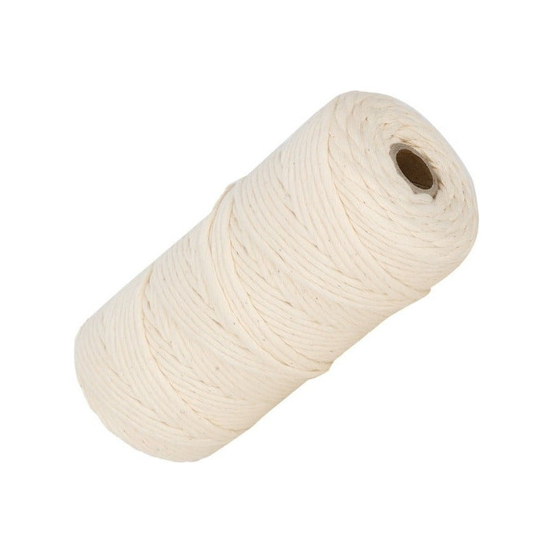 Cordón Peinado Macrame 3mm 200 Metros Crudo - Baúl de Ayün