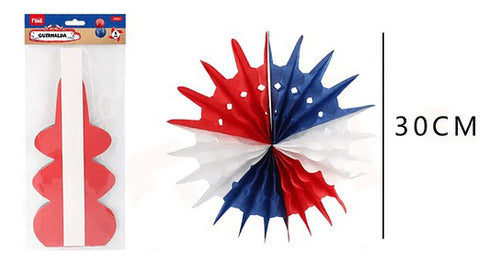 Set 3 Guirnaldas Tipo Sol Fiestas Patrias 30cm - Baúl de Ayün