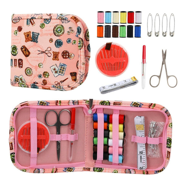 Set De Costura Costurero Básico + Estuche Con Diseño - Baúl de Ayün