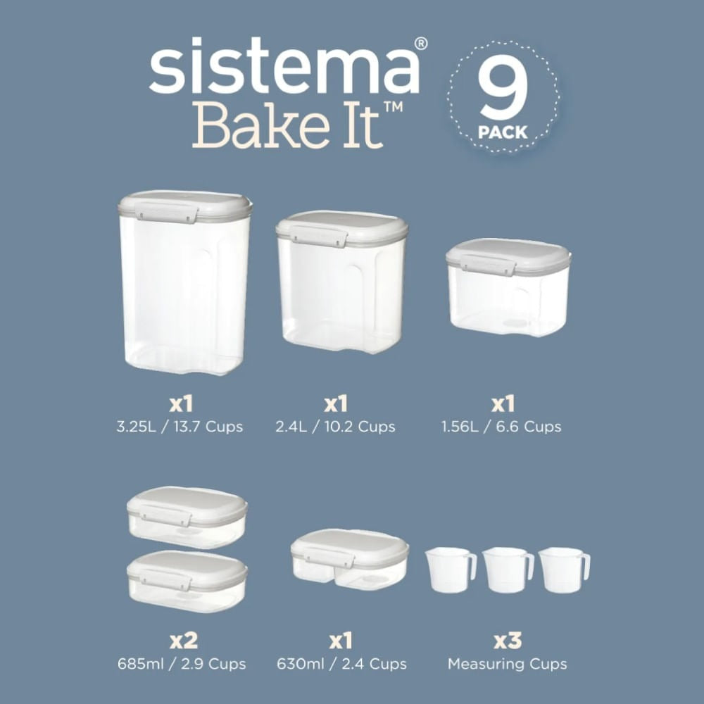 Set Contenedores Herméticos Sistema® Bake It™ 9 piezas - Baúl de Ayün