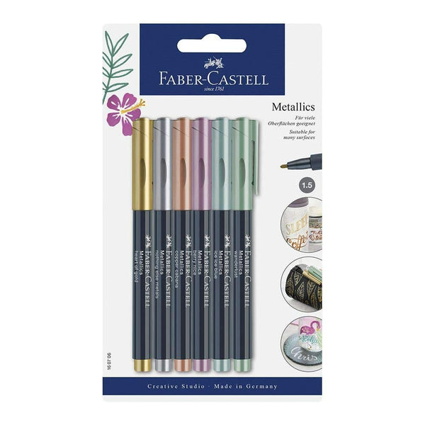 Set de Marcadores Metálicos 6 Colores Faber Castell