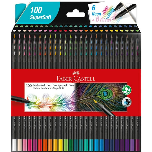 Set 100 Lápices de Colores SuperSoft Faber Castell