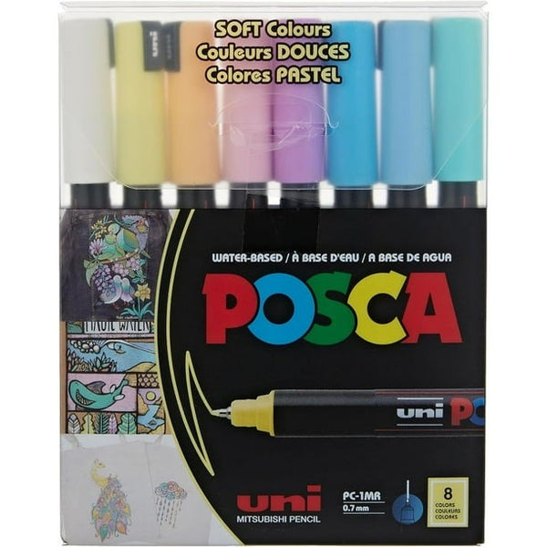 Set 8 Marcadores POSCA 1MR 0.7mm- Colores pastel