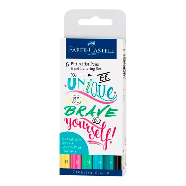 Faber-castell 6 Marcadores Lettering Tonos Pasteles