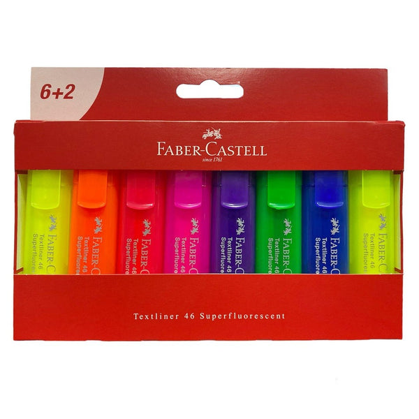 8 Destacadores Faber-Castell TL 46 SuperFluor